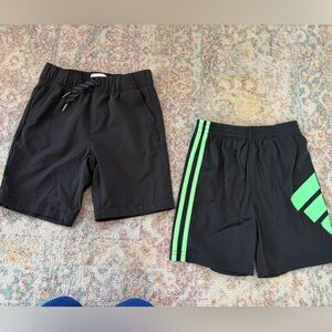 Boys Size 5 Youth XS Adidas & Old Navy  Athletic Black Shorts